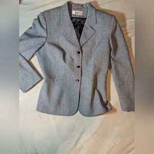 Le Suit Elegant Charcoal Gray Women's Blazer 12 Petite Medium